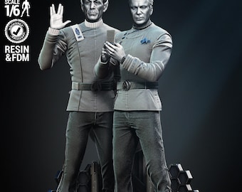 Spock & Kirk – Wrath of Khan Diorama – 3D Printed Resin or FDM Model