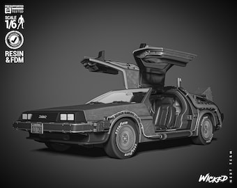 Back to the Future DeLorean Time Machine – 3D Printed Resin or FDM Sculpture