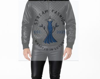 Hand-Woven Genuine Leather Handmade Bomber Jacket: Cosplay Biker Style
