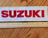 Suzuki patch, large, 10 quot , vintage supply, jacket size, embroidered, sew on