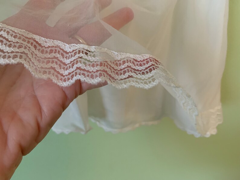 white Sheer baby dress vintage double skirt dressy baby girl French 2