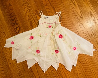 Little girl fairy dress, sundress, embroidered, 2 - 3