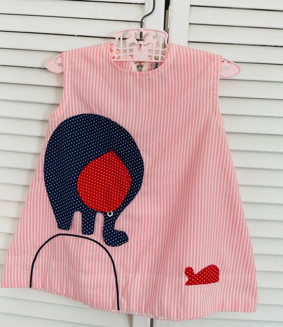 Vintage seersucker sundress, 2-3T, baby elephant - image 8