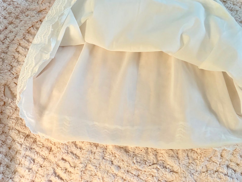 white Sheer baby dress vintage double skirt dressy baby girl French 2