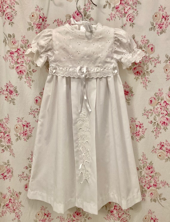 Christening dress, 0 - 3 months, white,  Peaches … - image 1