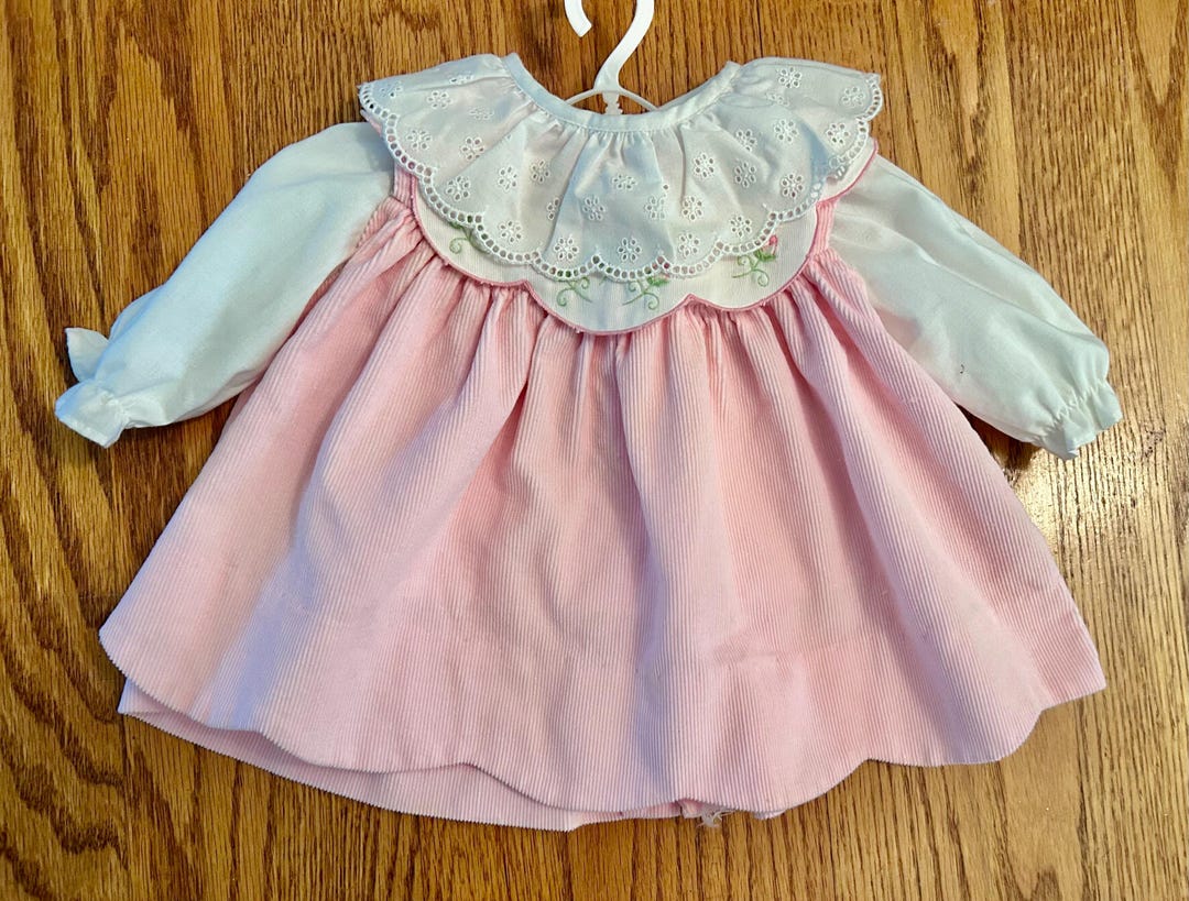 Vintage Pink Corduroy Jumper and Blouse Set, Baby Togs, 3 - 6 Months ...