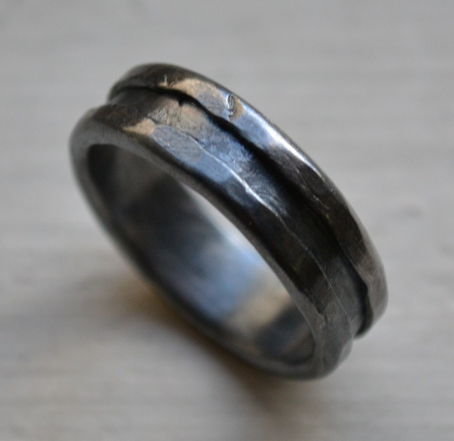 Unisex Silver Wedding Ring Handmade Artisan Designed Etsy