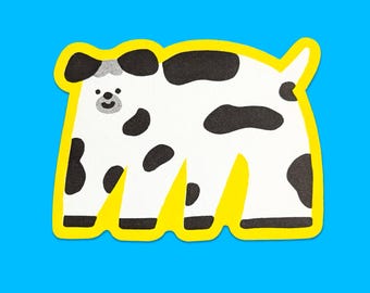 Moo Moo Dog Riso Postcard Set