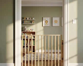 Personalized Wooden Pet Gate | Custom Baby & Dog Barrier