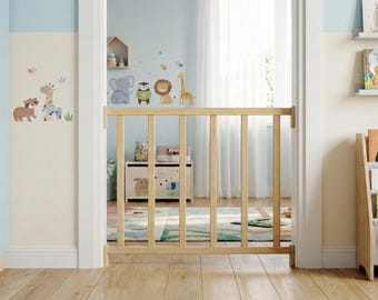 Custom Portable Baby Gate | Modern Pet & Dog Barrier for Hallways and Stairs