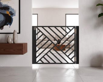 Cancelletto di sicurezza per bambini e animali domestici di lusso, design elegante in legno