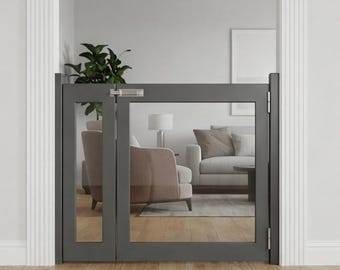 Custom Plexiglass Baby Gate | Elegant Acrylic Pet & Dog Stair Barrier