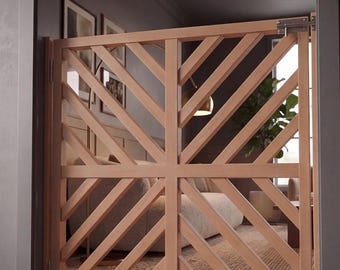 Wooden Dog Gate | Custom Made Pet Barrier for Stairs and Doorways