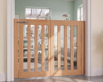 Bifold Stair Gate | Foldable Custom Baby Safety Barrier for Hallways, Stairs & Indoor