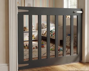 Peronalizable Pet & Baby Gate | Custom Wooden Stair Barrier