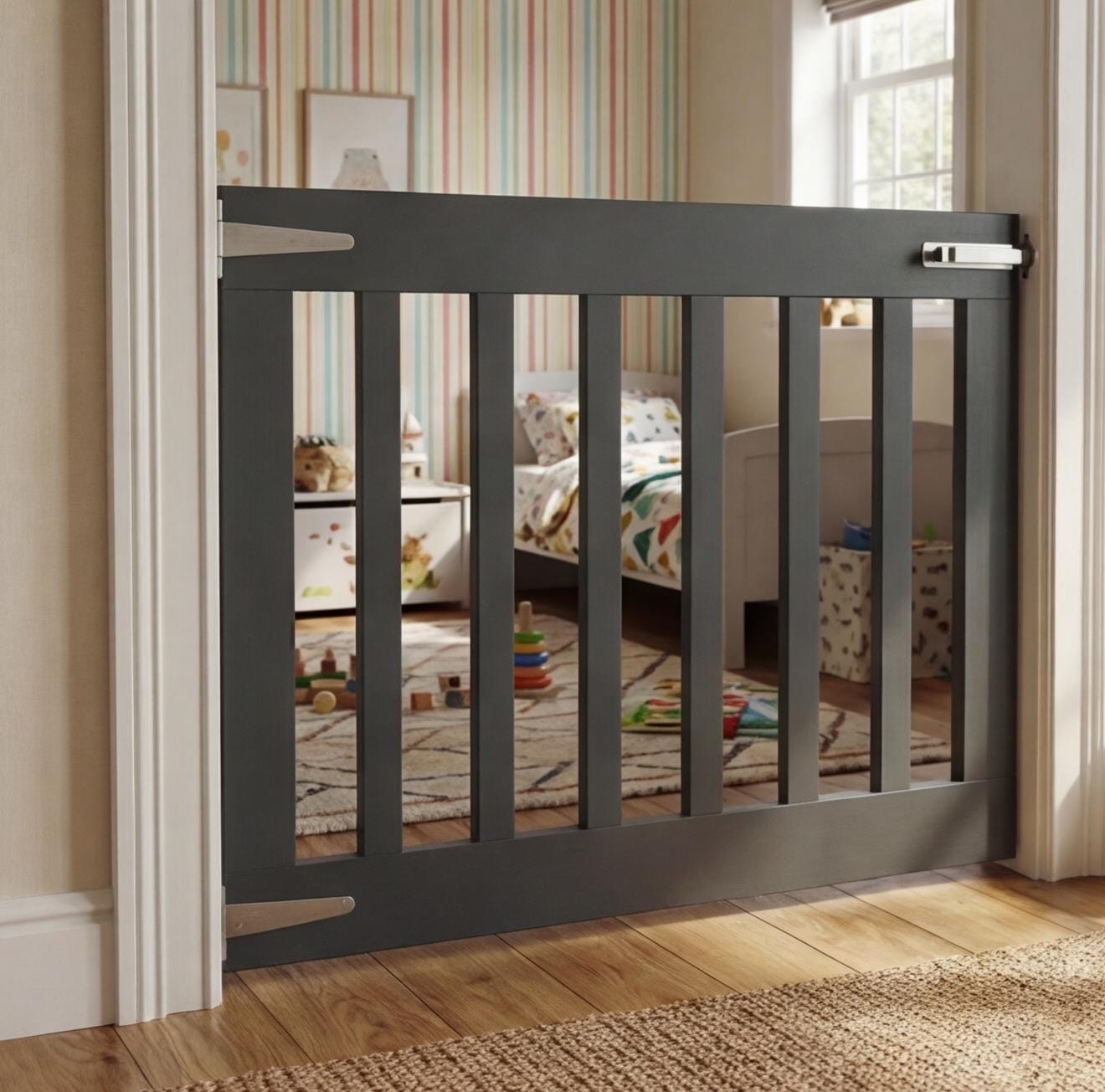 Peronalizable Pet & Baby Gate Custom Wooden Stair Barrier