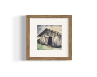Barn Watercolor Art Print