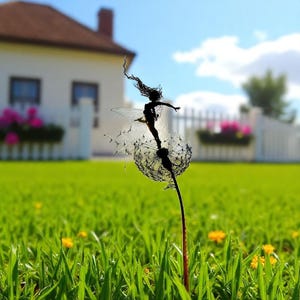 Metal Dancing Fairy Garden Silhouettes - Outdoor Fairy Yard Decor for Lawn, Patio & Whimsical Garden Art for Fairy Lovers
