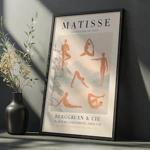 Henri Matisse The Dance Inspired Modern Yoga Print | Matisse Cutouts, La Danse, Berggruen Cie, Papiers Decoupes, Abstract Wall Art Decor