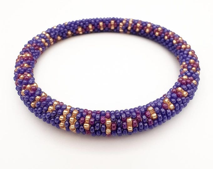 Handmade Seed Bead Nepal Bracelet: ROYAL REIGN Collection