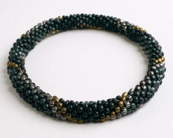Handmade Seed Bead Nepal Bracelet: Serpent Design