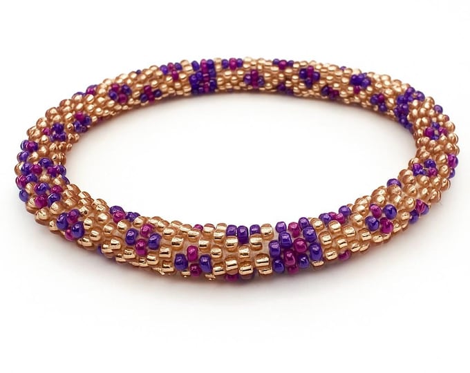 BLUSH & BERRY | Handmade Glass Seed Bead Nepal Bracelet| 1 Bracelet | Colorfulque Creations | Nepal Seed Bead Bracelets