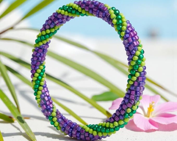 Seed Bead Bracelet |  Handmade Nepal Crochet | Glass Beaded Jewelry – VIOLET VINES