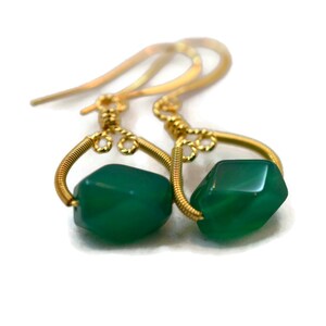 As seen on BONES Green Agate Earrings image 2