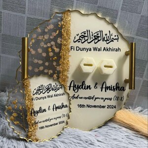 Resin Ring Tray | Engagement Ring Tray | Wedding Ring Tray | Nikkah Tray