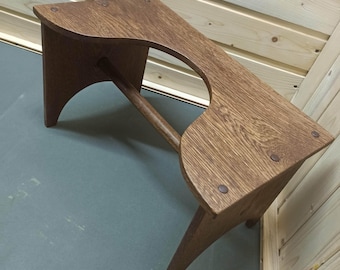 Solid Oak Toilet Stool - Ergonomic Squatty Potty Step