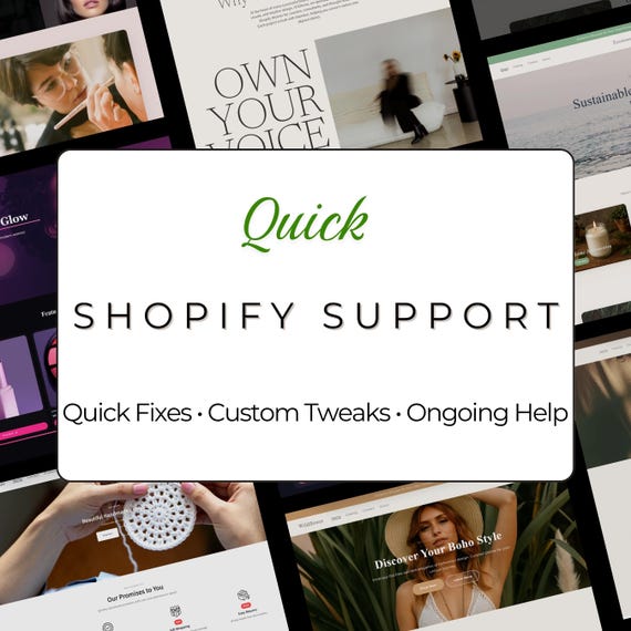 Shopify Quick Fix Service, Small Shopify Tasks, Theme Edits, Bug Fixes, Speed Optimization, Fast Shopify Support