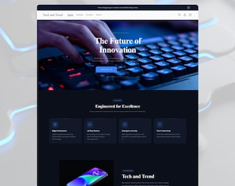 Premium Electronics Shopify Theme, HighEnd Gaming & Tech Store Template, Dark Luxury Website Design,  Electronics Brands Shop