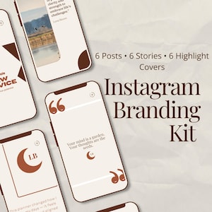 Instagram Branding Kit Canva | Post Templates, Story Templates & Highlight Covers | Editable Instagram Template Pack