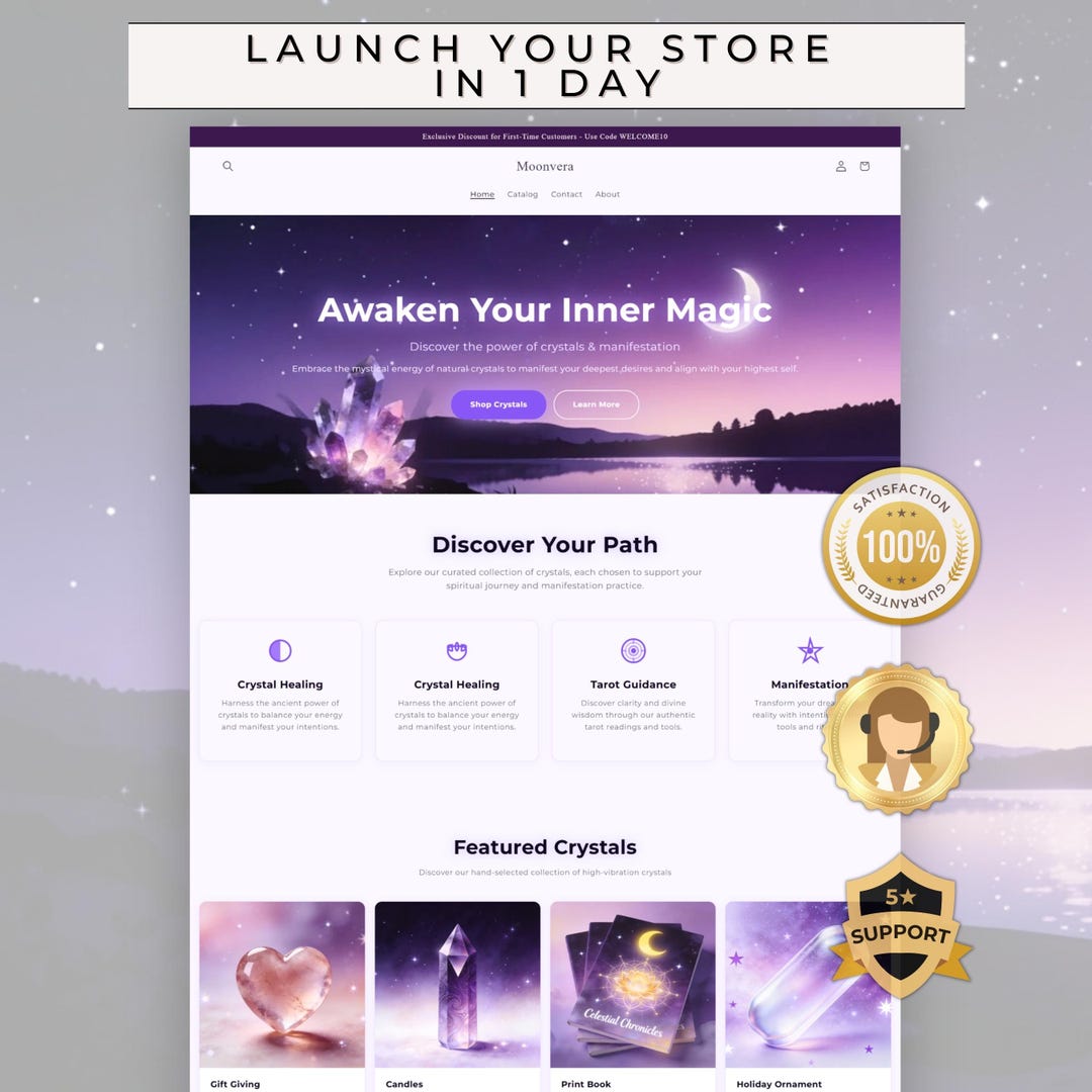 Luxury Spiritual Shopify Theme – Crystal, Tarot & Manifestation Store ...