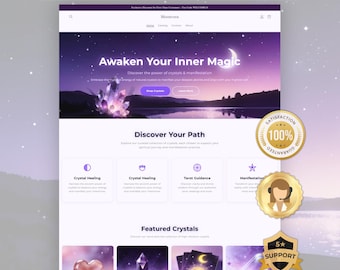 Luxusspirituelles Shopware Theme - Crystal, Tarot & Manifestation Store Design für moderne mystische Marken