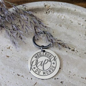porte clés gravé pour papa,cadeau fête des pères, anniversaire, personnalisable, homme, fait main