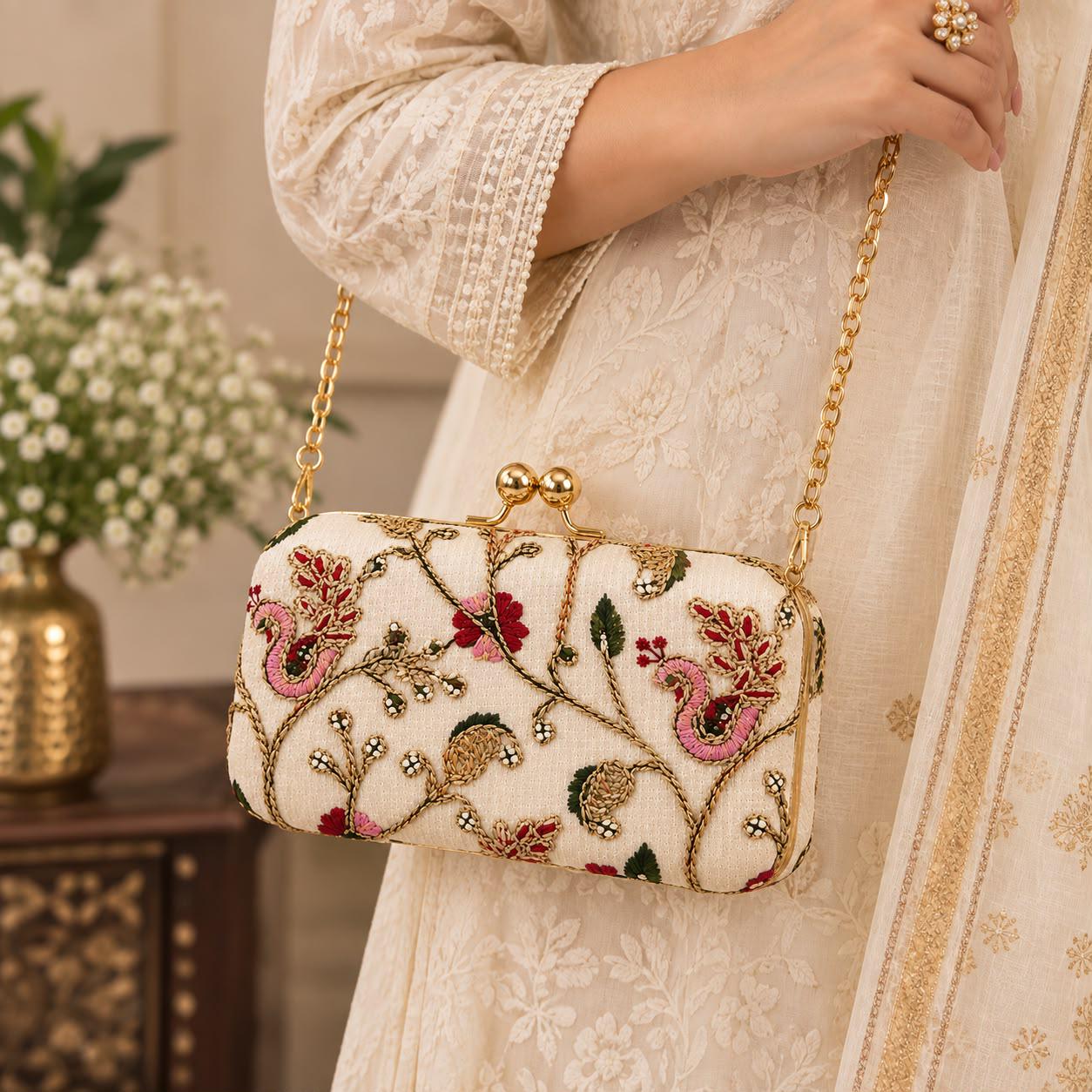 クラッチバッグ Silk bag Made in India Silk Indian Clutch - Etsy