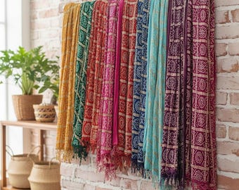 Bandhani Dupattas Indian Traditional Scarf | Indian Dupatta | Gift for Her