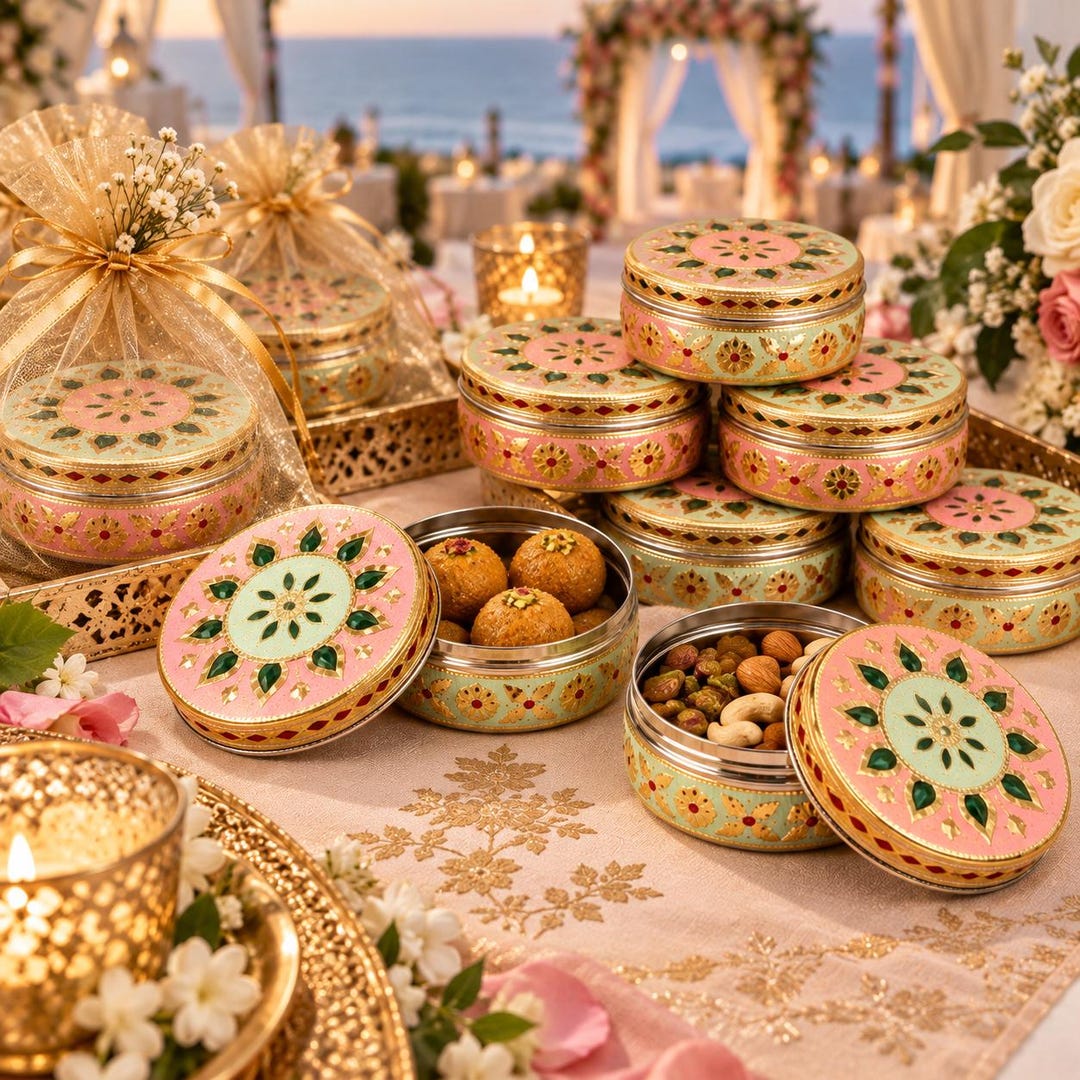 Meenakari Metal Boxes Bulk, Indian Wedding Favors, Return Gift Boxes Meenakari Metal Boxes Bulk, Indian Wedding Favors, Return Gift Boxes
