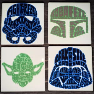 Set of 4 Star Wars Ceramic Coasters