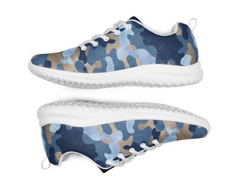 Mens athletic shoes - "Bluemouflage" Sneakers