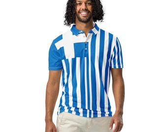 Men’s slim fit polo - “Hellas, Yes!”