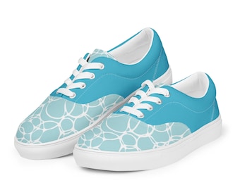 Women’s lace-up canvas shoes - Aqua Marine Boat Traveler