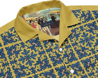 Alora Italian Tiles & Tinis - Unisex button shirt