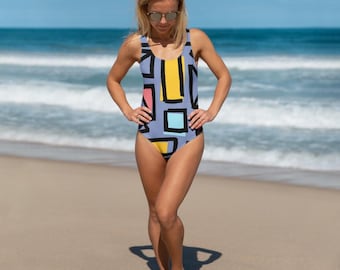 One-Piece Swimsuit - “Stroke of Splash”