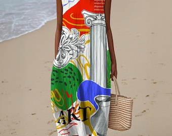 Women's Sleeveless Dress - "Art 05"