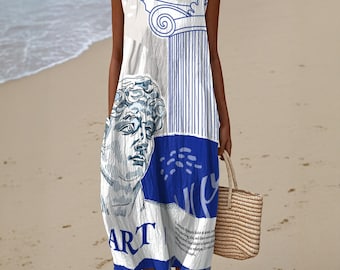 Women's Sleeveless Dress - "Art"