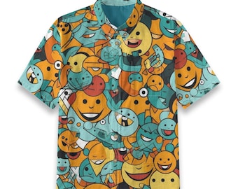 Kid's Shirt With Pocket - Smiling Faces