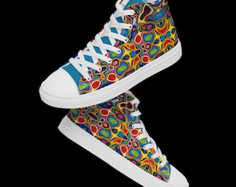 Men’s high top canvas shoes - Asteri Groovy Multicolor