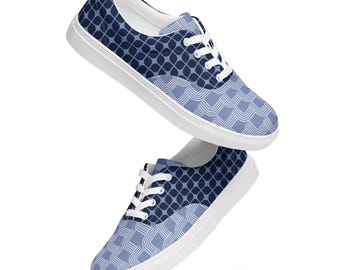 Men’s lace-up canvas shoes - “Pattern Play”